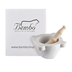 Mortaio in Marmo Bianco di Carrara - Modello Genovese - 18 cm