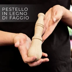 Mortaio in Marmo Bianco di Carrara - Modello Genovese - 18 cm