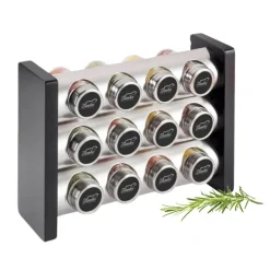 Portaspezie "Essenziale" con 12 Contenitori di Spezie